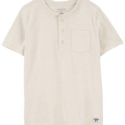 Oatmeal Kid Heathered Pocket Henley | carters.com