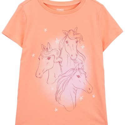 Orange Kid Horses Graphic Tee | carters.com