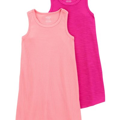 Pink 2-Pack Loose Fit Nightgowns | carters.com