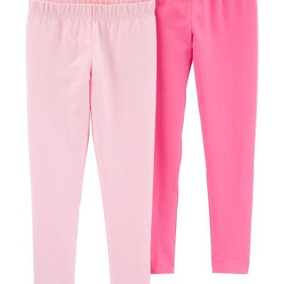 Pink Kid 2-Pack Pink Leggings | carters.com