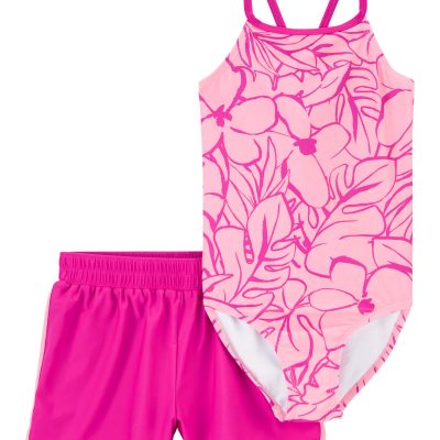 Pink Kid 2-Piece Swimsuit & Short Set | carters.com