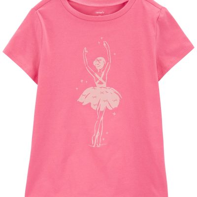 Pink Kid Ballerina Graphic Tee | carters.com