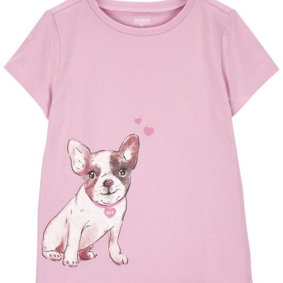 Pink Kid Dog Graphic Tee | carters.com