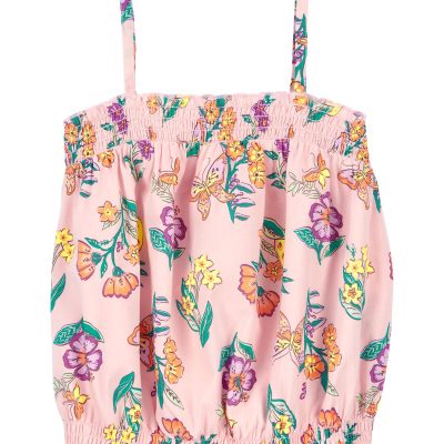 Pink Kid Floral Lawn Tank | carters.com