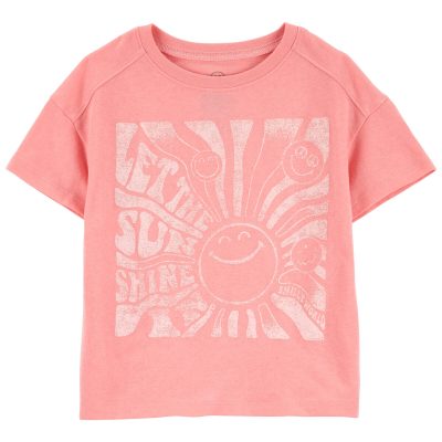 Pink Kid Let the Sun in Boxy-Fit Tee | carters.com
