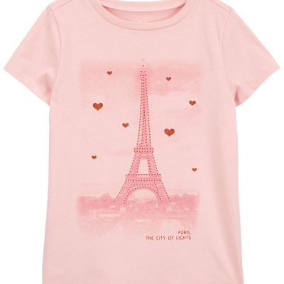 Pink Kid Love Paris Graphic Tee | carters.com