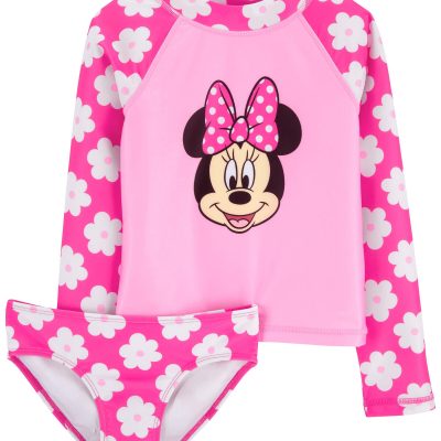 Pink Kid Minnie Mouse 2-Piece Rashguard Set | carters.com