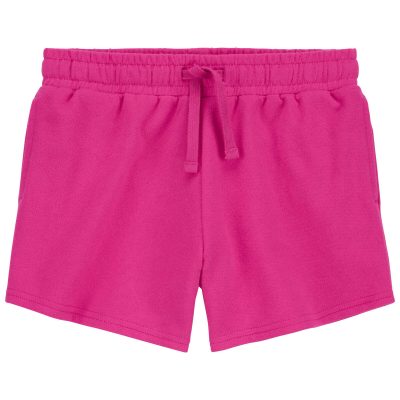 Pink Kid Pull-On French Terry Shorts | carters.com