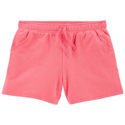 Pink Kid Pull-On French Terry Shorts | carters.com