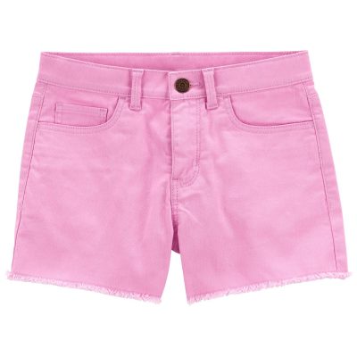 Pink Kid Raw Hem Denim Shorts | carters.com