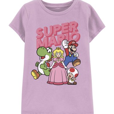 Pink Kid Super Mario Bros Tee | carters.com