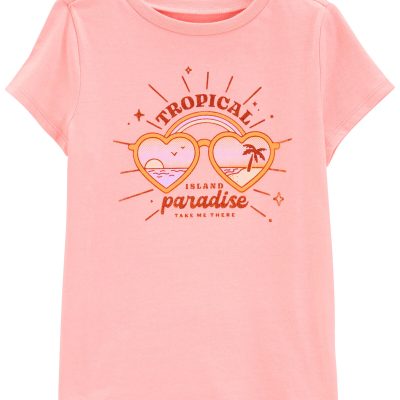 Pink Kid Tropical Paradise Graphic Tee | carters.com