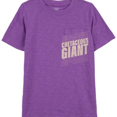 Purple Kid Dinosaur Pocket Graphic Tee | carters.com