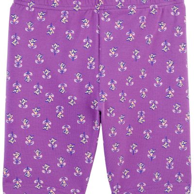 Purple Kid Floral Bike Shorts | carters.com