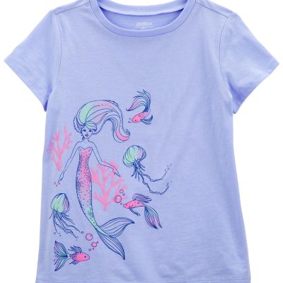 Purple Kid Mermaid Graphic Tee | carters.com