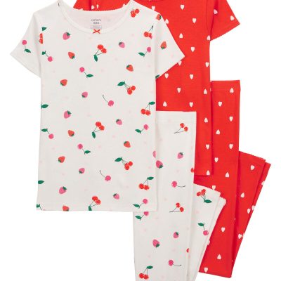 Red Kid 4-Piece Cherry 100% Snug Fit Cotton Pajamas | carters.com