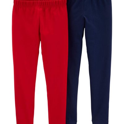 Red/Navy Kid 2-Pack Navy & Red Leggings | carters.com