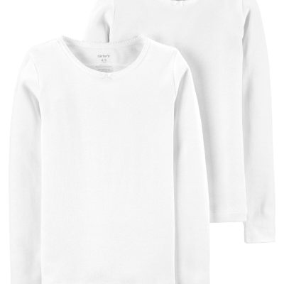 White 2-Pack Cotton Undershirts | carters.com