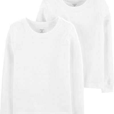 White 2-Pack Cotton Undershirts | carters.com