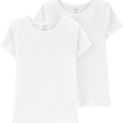 White 2-Pack Cotton Undershirts | carters.com