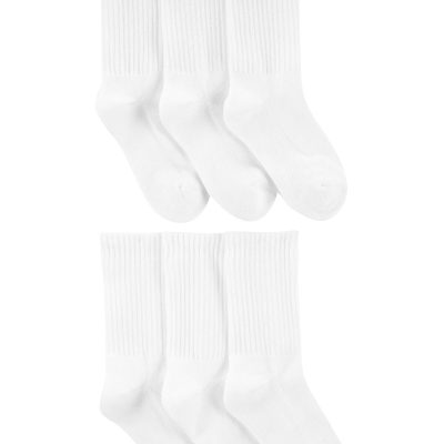 White Kid 6-Pack Crew Socks | carters.com