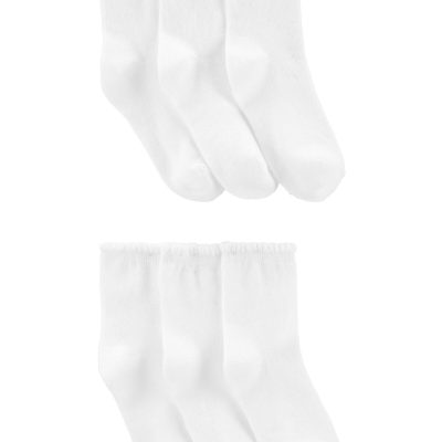 White Kid 6-Pack Crew Socks | carters.com