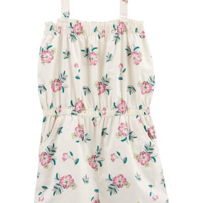 White Kid Floral Cotton Romper | carters.com