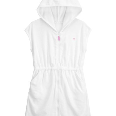 White Kid Hooded Zip-Up Cover-Up | carters.com