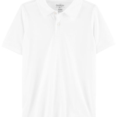 White Kid White Piqué Polo Shirt | carters.com