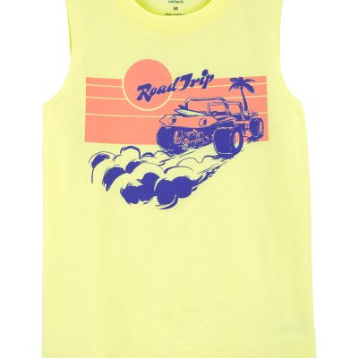 Yellow Kid Beach Car Graphic Tank | carters.com